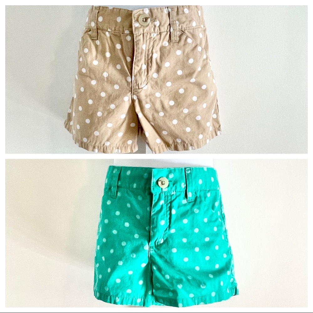 Girlâs Set of 2 Cherokee Polka Dot Twill Shorts